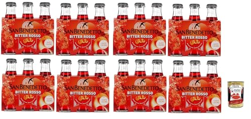 San Benedetto Ben's bitter rosso Ginger aperitivo 48x 100ml, Ingwer Aperitif ohne Alkohol bitter + Italian Gourmet polpa 400g von Italian Gourmet E.R.