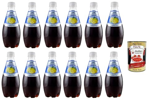 San Benedetto Chinotto Passione Italiana PET 12x 40cl Soda 100% Italienisches Getränk gasförmig Lemonade Bitterorange + Italian Gourmet polpa 400g von Italian Gourmet E.R.