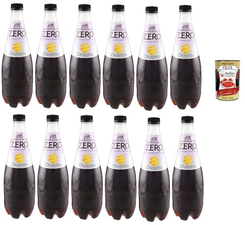 San Benedetto Chinotto Zero PET aperitivo ohne Zucker 12x 0,75l, ohne Zucker Softdrink ohne Zucker, erfrischend Aperitiv-Aperif sugarfree + Italian Gourmet polpa 400g von Italian Gourmet E.R.