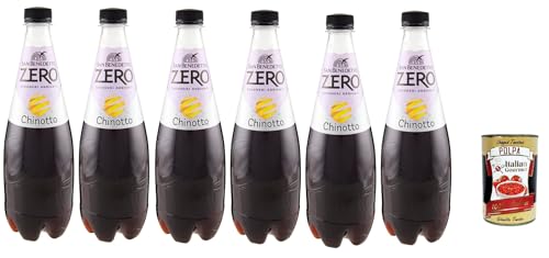 San Benedetto Chinotto Zero PET aperitivo ohne Zucker 6x 0,75l, ohne Zucker Softdrink ohne Zucker, erfrischend Aperitiv-Aperif sugarfree + Italian Gourmet polpa 400g von Italian Gourmet E.R.