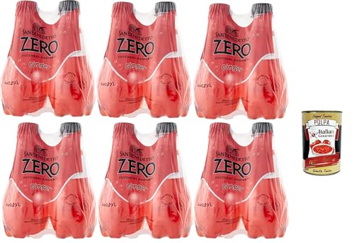 San Benedetto Ginger Zero PET aperitivo ohne Zucker 24x 0,25l, ohne Zucker Softdrink ohne Zucker, erfrischend Aperitiv-Aperif sugarfree + Italian Gourmet polpa 400g von Italian Gourmet E.R.