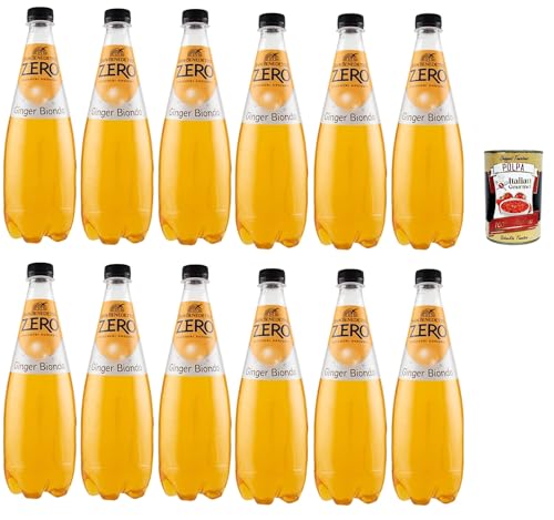 San Benedetto Ginger biondo Zero PET aperitivo ohne Zucker 12x 0,75l, hne Zucker Softdrink ohne Zucker, erfrischend Aperitiv-Aperif sugarfree + Italian Gourmet polpa 400g von Italian Gourmet E.R.