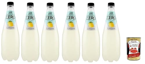 San Benedetto Limone Zero PET ohne Zucker 12x 0,75l, Zitrone zero, Limonade orange ohne Zucker, lemon soft drink sugarfree + Italian Gourmet polpa 400g von Italian Gourmet E.R.