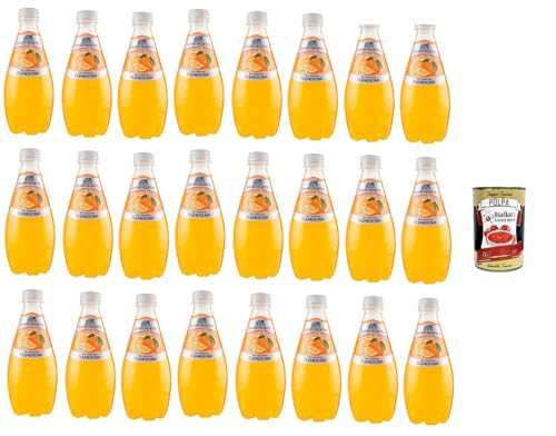 San Benedetto Prima Spremitura Clementina Passione Italiana PET 24x 40cl Soda 100% Italienisches Getränk gasförmig Orangen Lemonade + Italian Gourmet polpa 400g von Italian Gourmet E.R.