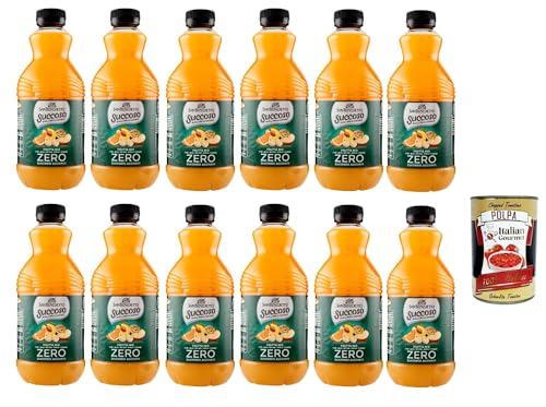 San Benedetto Succoso Zero Frutta Mix PET 12x 90cl, PET Frucht mischung, ohne zucker Fruchtsaft saft, fruit mix juice sugar free + Italian Gourmet polpa 400g von Italian Gourmet E.R.