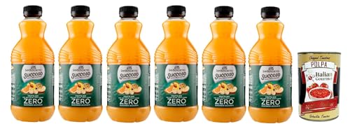 San Benedetto Succoso Zero Frutta Mix PET 6x 90cl, PET Frucht mischung, ohne zucker Fruchtsaft saft, fruit mix juice sugar free + Italian Gourmet polpa 400g von Italian Gourmet E.R.