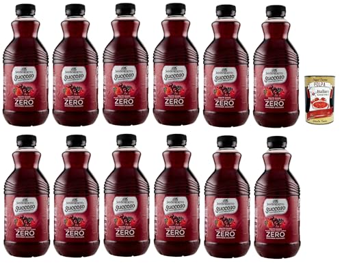 San Benedetto Succoso Zero Frutti rossi PET 12x 90cl, PET, Rote Früchte, ohne zucker Fruchtsaft saft, redberries juice sugar free + Italian Gourmet polpa 400g von Italian Gourmet E.R.