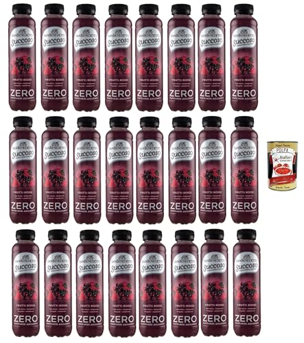 San Benedetto Succoso Zero Frutti rossi PET 24\x 40cl, PET, Rote Früchte, ohne zucker Fruchtsaft saft, redberries juice sugar free + Italian Gourmet polpa 400g von Italian Gourmet E.R.