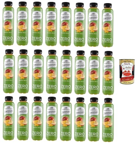 San Benedetto Succoso Zero Mango e Mela PET 24x 40cl, PET Mango und Apfel ohne zucker Fruchtsaft saft, Mango and apple juice sugar free + Italian Gourmet polpa 400g von Italian Gourmet E.R.