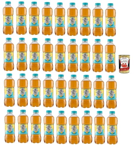 San Benedetto Thè Deteinato Limone 36x 500ml, entkoffeiniert Eistee The' Zitrone PET Einweg, ice tea erfrischend, Ohne Konservierungsstoffe und künstliche Farbstoffe + Italian Gourmet polpa 400g von Italian Gourmet E.R.