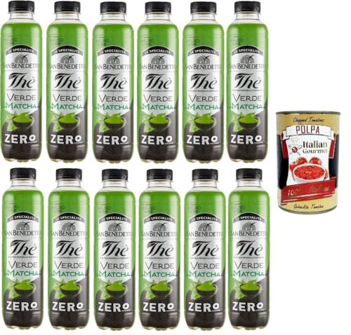 San Benedetto The' Verde Matcha Zero Grüner Tee Matcha Zero 12x 400ml+ Italian Gourmet polpa 400g von Italian Gourmet E.R.