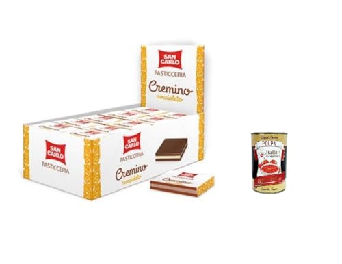 San Carlo Cremino Haselnuss Packung mit 60 Stück+ Italian Gourmet polpa 400g von Italian Gourmet E.R.