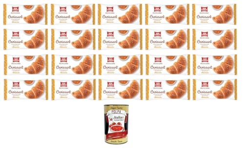 San Carlo Pasticceria Croissant con farcitura di Albicocca Croissant-Gebäck mit Aprikosenfüllung, Packung mit 20 Stück à 45g+ Italian Gourmet polpa 400g von Italian Gourmet E.R.