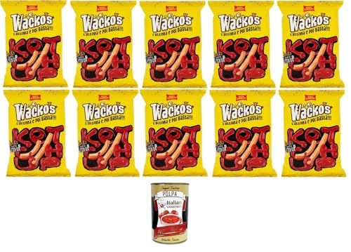 San Carlo Wacko's Blacks Chips Ketchup-Geschmack „L'Ultima e Poi Basta“ 10x40g – Glutenfrei+ Italian Gourmet polpa 400g von Italian Gourmet E.R.