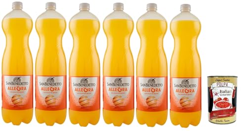 San benedetto Aranciata, Oange OrangenLimonade orangen PET 6x 1.5 Lt erfrischend, orange orange lemonade + Italian Gourmet polpa 400g von Italian Gourmet E.R.