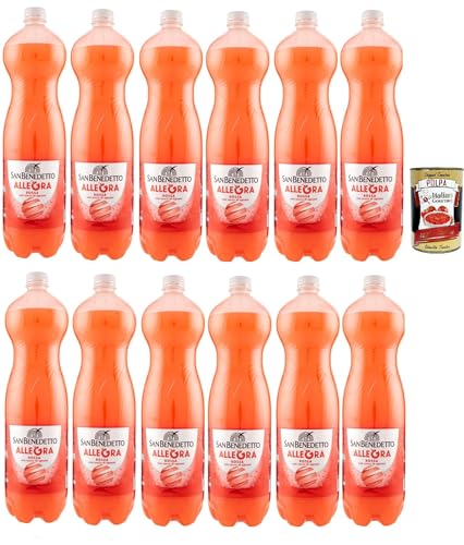 San benedetto Aranciata rossa, Blutorange OrangenLimonade orangen PET 12x 1.5 Lt erfrischend, blood orange orange lemonade + Italian Gourmet polpa 400g von Italian Gourmet E.R.