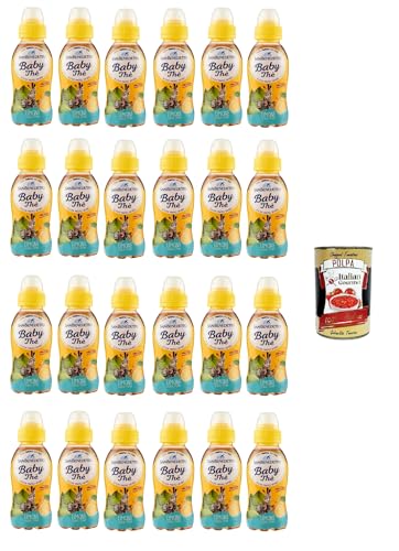 San benedetto Thè baby, the deteinato alla limone entcoffeiniert, Soft drink, lemon tea decaffeinated, Eistee zitrone PET 24x 25cl + Italian Gourmet polpa 400g von Italian Gourmet E.R.