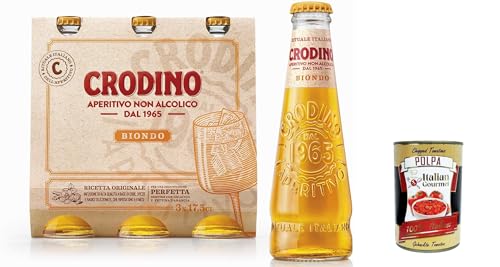 San pellegrino Crodino 3x 175 ml Aperitif ohne Alkohol bitter aus italien + Italian Gourmet polpa 400g von Italian Gourmet E.R.