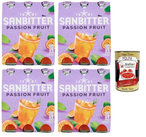 Sanbitter Emozioni Passion Fruit Ein erfrischendes Gefühl, das aus den Tropen kommt.12x20cl+ Italian Gourmet polpa 400g von Italian Gourmet E.R.