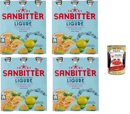 Sanbittèr Inspirazione Ligure chinotto e note di basilico Ligurisch inspirierter Chinotto und Noten von Basilikum 12x 20cl+ Italian Gourmet polpa 400g von Italian Gourmet E.R.