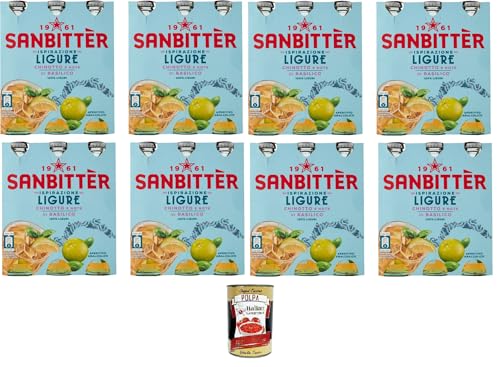 Sanbittèr Inspirazione Ligure chinotto e note di basilico Ligurisch inspirierter Chinotto und Noten von Basilikum 24x 20cl+ Italian Gourmet polpa 400g von Italian Gourmet E.R.