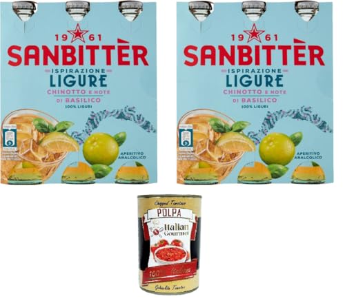 Sanbittèr Inspirazione Ligure chinotto e note di basilico Ligurisch inspirierter Chinotto und Noten von Basilikum 6x 20cl+ Italian Gourmet polpa 400g von Italian Gourmet E.R.