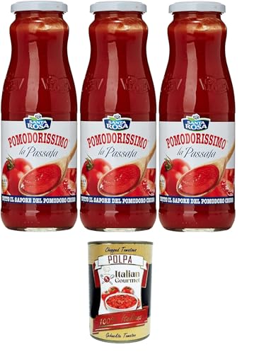 Santa Rosa Pomodorissimo Passata Tomatenpüree 3x700gr+ Italian Gourmet polpa 400g von Italian Gourmet E.R.