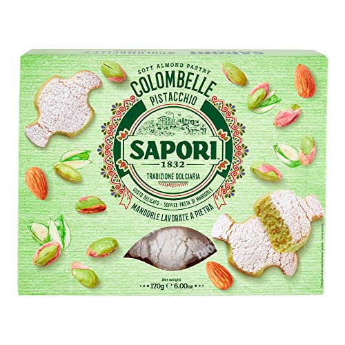 Sapori Colombelle Pistacchio Weiche Pistazien-Mandel-Paste Mandelpaste Süßware Produkt 170g Packung von Italian Gourmet E.R.