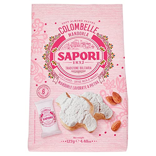 Sapori Mandorle Colombelle Weiche Mandelpaste Mandel-Süßware Produkt 127g Beutel 6 Praktischen Einzelportionen von Italian Gourmet E.R.