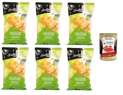 Scelto Più- Patatine classiche con olio girasole Klassische Chips mit Sonnenblumenöl 6x500gr + Italian Gourmet polpa 400g von Italian Gourmet E.R.