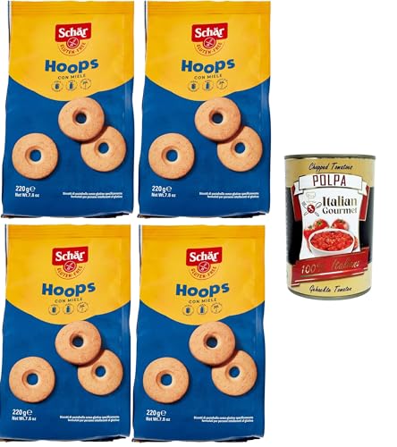 Schär, Hoops, biscotti, senza glutine Hoops, Kekse mit Honig, glutenfrei 4x200gr + Italian Gourmet polpa 400g von Italian Gourmet E.R.