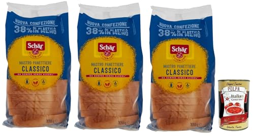 Schär Classico del Mastro Panettiere, Gluten -freies Weißbrot. Speziell für Menschen formuliert gegenüber Gluten, 3x 330 g von Italian Gourmet E.R.