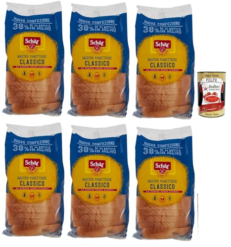 Schär Classico del Mastro Panettiere, Gluten -freies Weißbrot. Speziell für Menschen formuliert gegenüber Gluten, 6x 330 g von Italian Gourmet E.R.