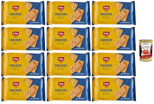 Schär Crackers senza Glutine, Glutenfreie Cracker. Speziell für Menschen mit Glutenunverträglichkeit entwickelt, 12x 210g + Italian Gourmet polpa 400g von Italian Gourmet E.R.