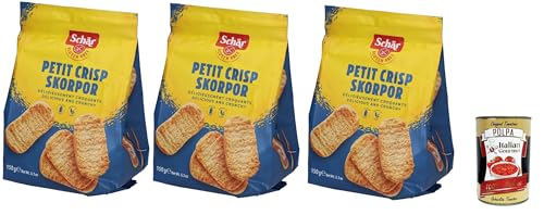 Schär Crostini senza Glutine, Glutenfreie Croutons, Speziell für Menschen mit Glutenunverträglichkeit entwickelt, 3x 150g + Italian Gourmet polpa 400g von Italian Gourmet E.R.