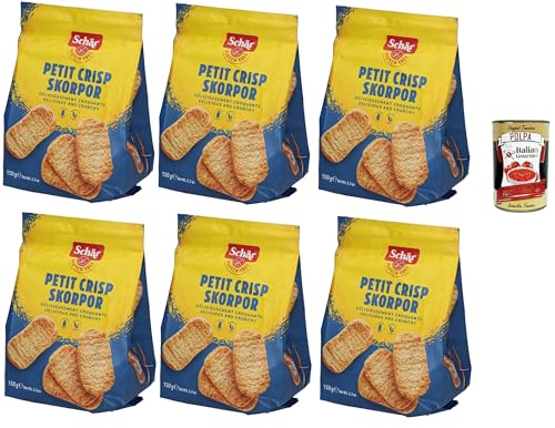 Schär Crostini senza Glutine, Glutenfreie Croutons, Speziell für Menschen mit Glutenunverträglichkeit entwickelt, 6x 150g + Italian Gourmet polpa 400g von Italian Gourmet E.R.