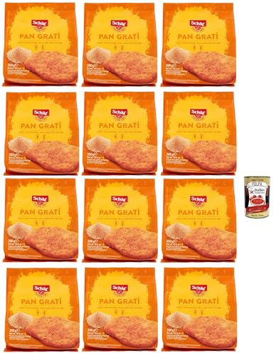 Schär Gluten Free Pan Gratí für Eine Knusprige und Schmackhafte Panade Präparat zum Panieren 12x 300g Packung + Italian Gourmet polpa 400g von Italian Gourmet E.R.