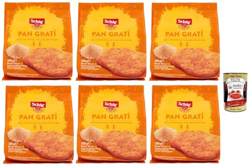 Schär Gluten Free Pan Gratí für Eine Knusprige und Schmackhafte Panade Präparat zum Panieren 6x 300g Packung + Italian Gourmet polpa 400g von Italian Gourmet E.R.