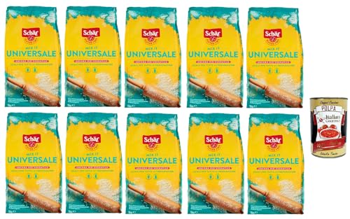 Schär Mix It Universale, Schar gluten free flour, Gluten -freies Mehl, 10x 1 Kg + Italian Gourmet polpa 400g von Italian Gourmet E.R.