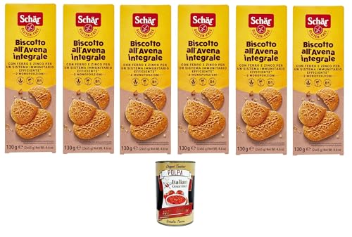 Schar Biscotto all'Avena integrale con Ferro e Zinco per un Sistema Immunitario Efficiente Vollkorn-Haferkekse mit Eisen und Zink für ein effizientes Immunsystem 6x130gr+ Italian Gourmet polpa 400g von Italian Gourmet E.R.