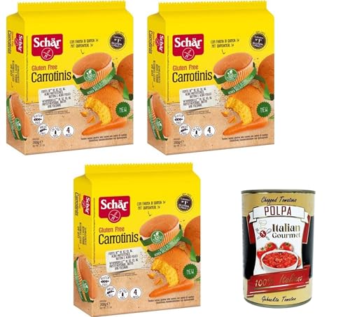 Schar Carrotinis senza lattosio Schar Carrotini ist laktosefrei 3x200gr + Italian Gourmet polpa 400g von Italian Gourmet E.R.