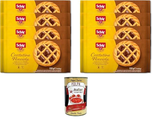 Schar Crostatina Nocciola senza glutine Schar Glutenfreie Haselnuss-Tarte 8x152gr + Italian Gourmet polpa 400g von Italian Gourmet E.R.