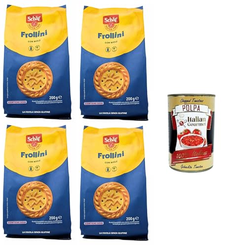 Schar Frollini senza lattosio con Miele Laktosefreie Kekse mit Honig 4x200 g+ Italian Gourmet polpa 400g von Italian Gourmet E.R.