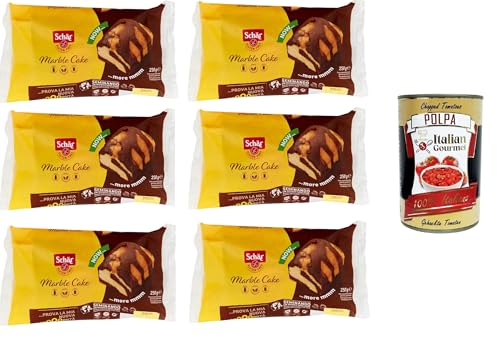 Schar Marble cake Marmorkuchen Glutenfreier MarmorkuchenSpeziell für Menschen mit Glutenunverträglichkeit entwickelt 6x 250gr + Italian Gourmet polpa 400g von Italian Gourmet E.R.