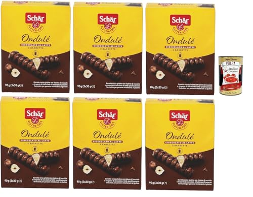 Schar Ondulè, glutenfrei riegel Schokoladen- und Haselnuss, gluten free chocolate and hazelnut bar, 6x 90g + Italian Gourmet polpa 400g von Italian Gourmet E.R.