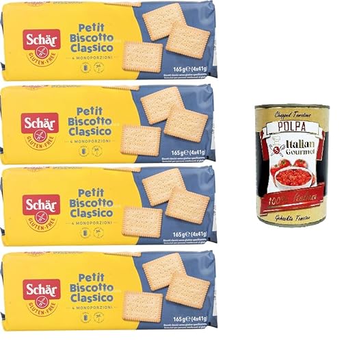 Schar Petit Biscotto classico senza glutine Schar Petit Classic glutenfreier Keks 4x165gr + Italian Gourmet polpa 400g von Italian Gourmet E.R.