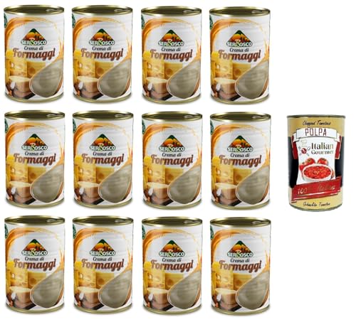 Serbosco Crema di Formaggi, Käsesauce, 12x400gr + Italian Gourmet polpa 400g von Italian Gourmet E.R.