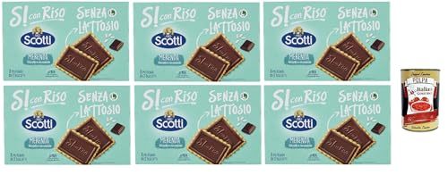 Si con Riso - Biscotto Cioco - Schoko Kekse, Laktose -freie und palmenfreie Kekse, Lactose -free biscuits 6x 200 g + Italian Gourmet polpa 400g von Italian Gourmet E.R.