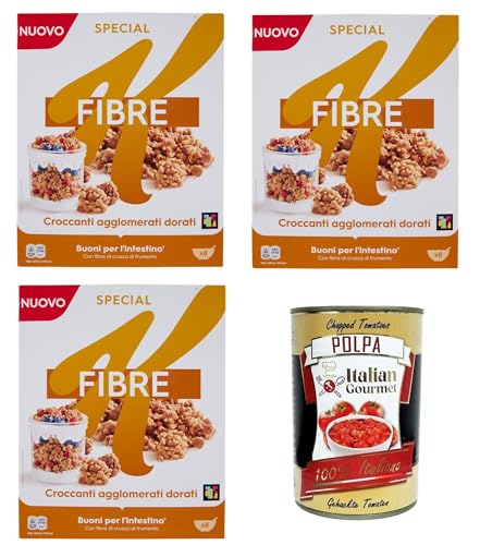 Special K High Fibre Knusprige goldene Agglomerate 3x 360gr + Italian Gourmet polpa 400g von Italian Gourmet E.R.