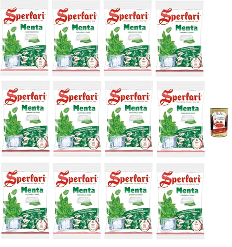 Sperlari Menta, Caramelle alla menta, Münzbonbons, lollies Süßigkeiten. 12x 500g + italian Gourmet polpa 400g von Italian Gourmet E.R.